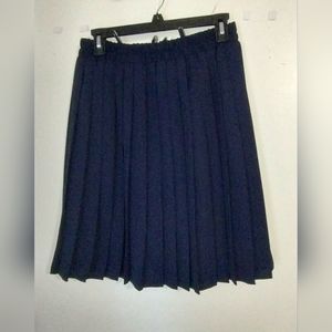 NWOT German Navy Designer Pleated Skirt, Fully Lined, 38" European Size